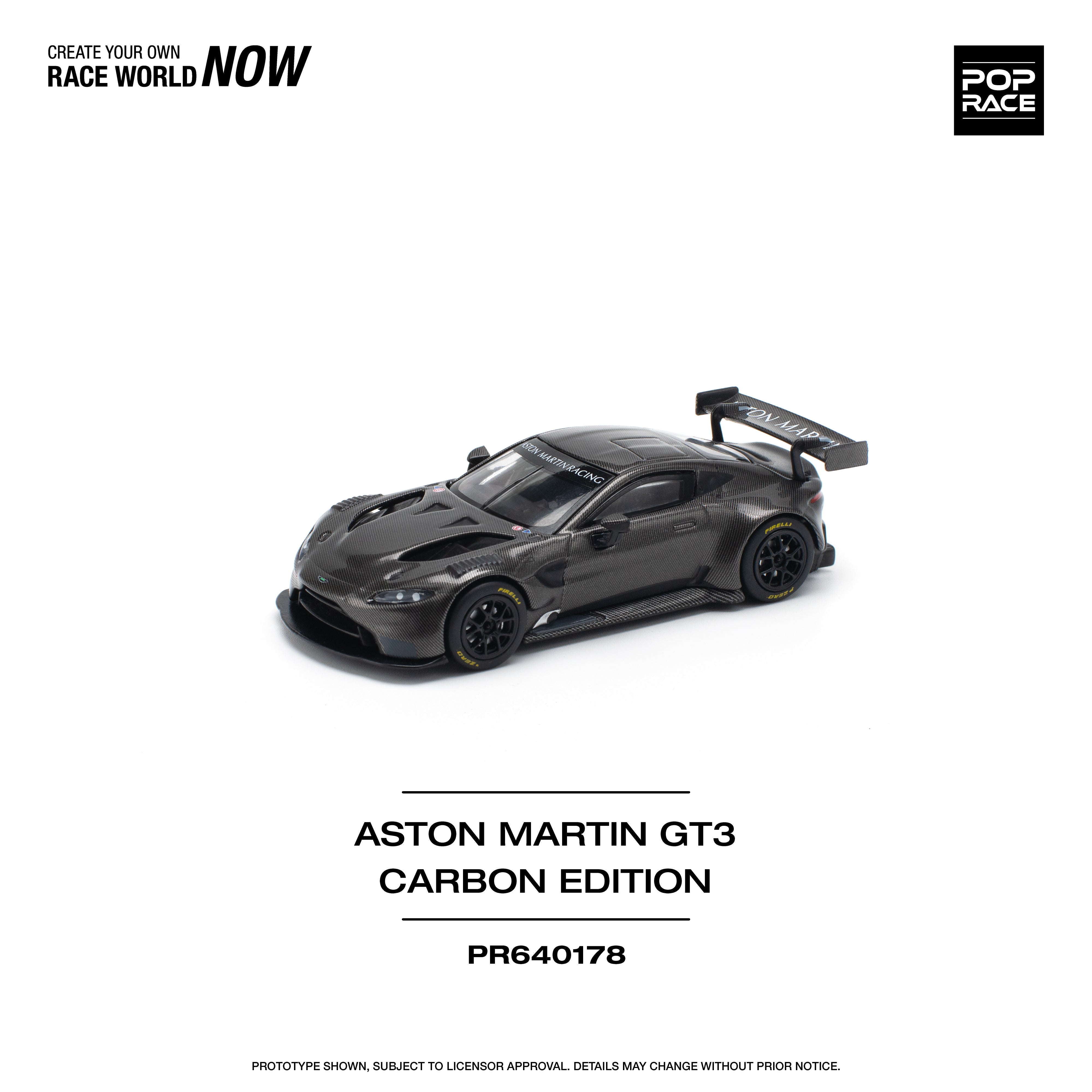 POPRACE 1:64 ASTON MARTIN VANTAGE GT3 CARBON EDITION PR640178