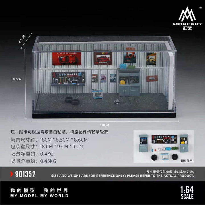 [Preorder] MoreArt 1:64 SCENE OF THE CAR REPAIR WORKSHOP MO901352
