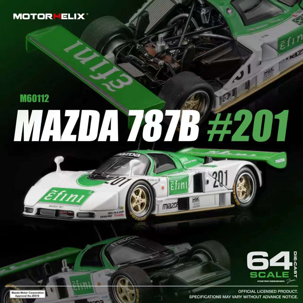 Preorder] MOTORHELIX 1:64 Mazda 787B #201 M60112 – Horizon Diecast