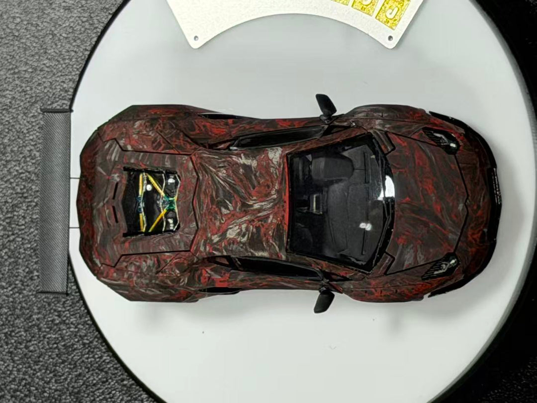 [Preorder] PGM 1:64 Lamborghini LB700 Red Carbon Bull Foshan APAxpo Exhibition | Event Exclusive