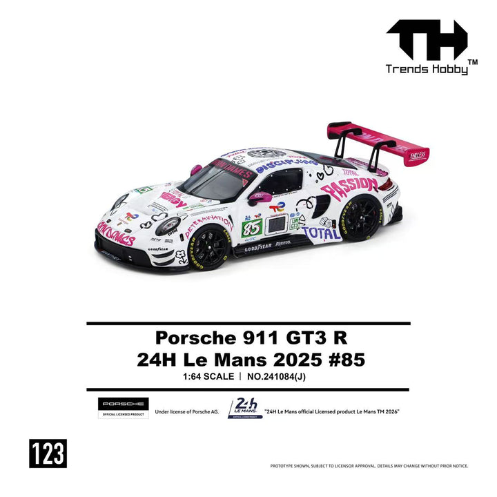 [Preorder] Trends Hobby 1:64 Porsche 911 GT3 R -2025 LeMans 24H LMGT3 (3 Colours) 241084(H)/241084(I)/241084(J)