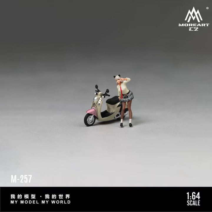 [Preorder] MoreArt 1:64 Ghost Face Motorcycle Playful Girl Figure Set MO222257