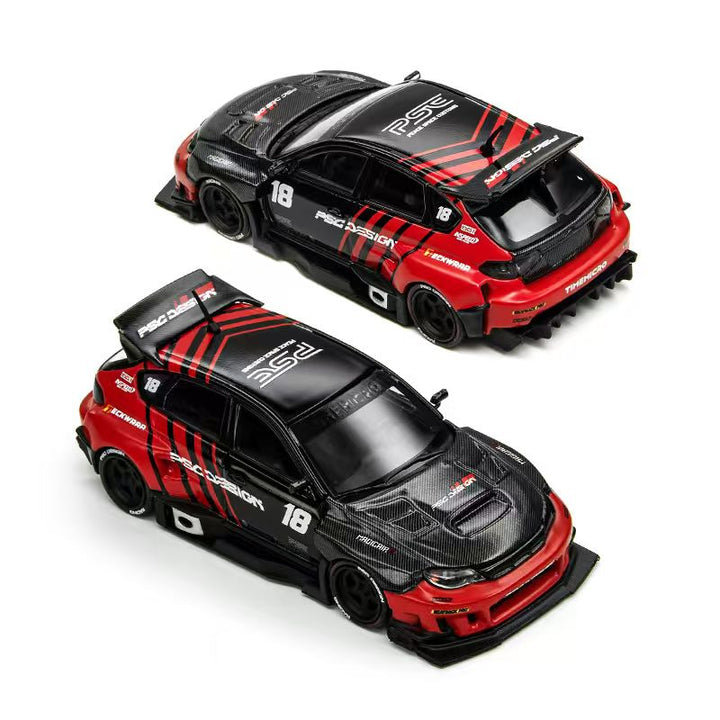 [Preorder] TimeMicro × PSC DESIGN 1:64 Subaru Impreza "Raider" Red &amp; Black TM648306