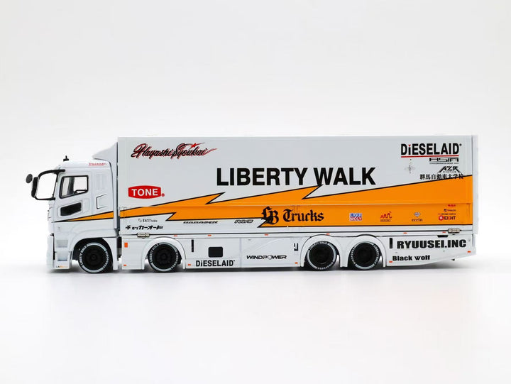 [Preorder] Tubro Truck 1:64 Super Great LBWK Mitsubishi Fuso Yellow Lightning Silhouette Livery