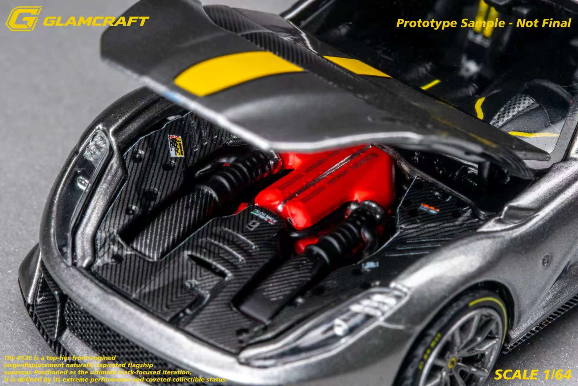 Preorder] GlamCraft 1:64 Ferrari 812C Grey – Horizon Diecast