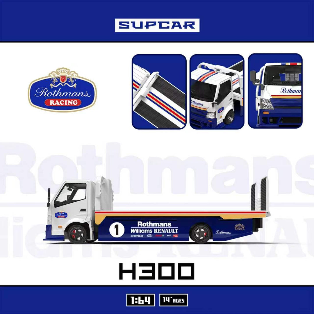 [Preorder] SUPCAR 1:64 H300 Flatbed Transport Trailer Rothmans SC647254