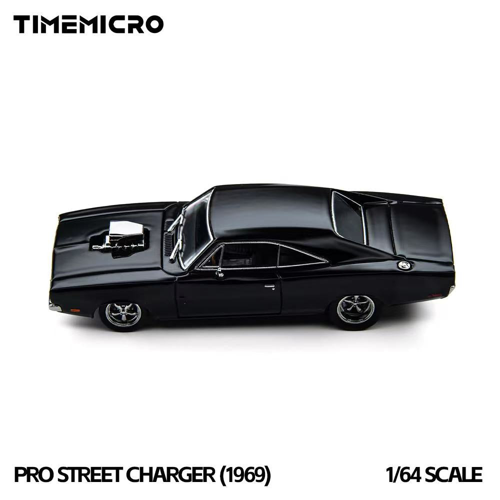 [Preorder] TimeMicro × PSC DESIGN 1:64 PSC Dodge 1969 black Pro Street Charger TM649001