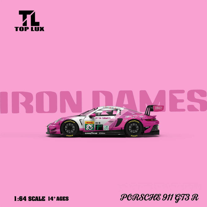 [Preorder] TOP LUX 1:64 911 GT3 R Iron Dames Pink White TL64006