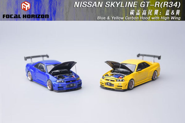 [Preorder] Focal Horizon 1:64 Nissan Skyline GT-R R34 Z-Tune Carbon-Hood Version (2 Colours)