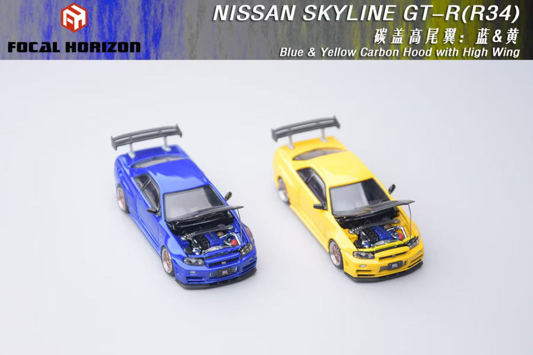 [Preorder] Focal Horizon 1:64 Nissan Skyline GT-R R34 Z-Tune Carbon-Hood Version (2 Colours)