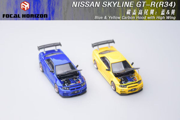 [Preorder] Focal Horizon 1:64 Nissan Skyline GT-R R34 Z-Tune Carbon-Hood Version (2 Colours)