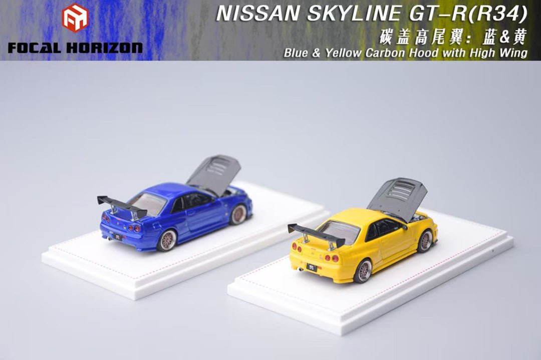 [Preorder] Focal Horizon 1:64 Nissan Skyline GT-R R34 Z-Tune Carbon-Hood Version (2 Colours)