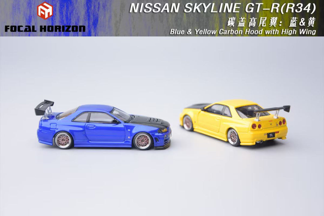 [Preorder] Focal Horizon 1:64 Nissan Skyline GT-R R34 Z-Tune Carbon-Hood Version (2 Colours)