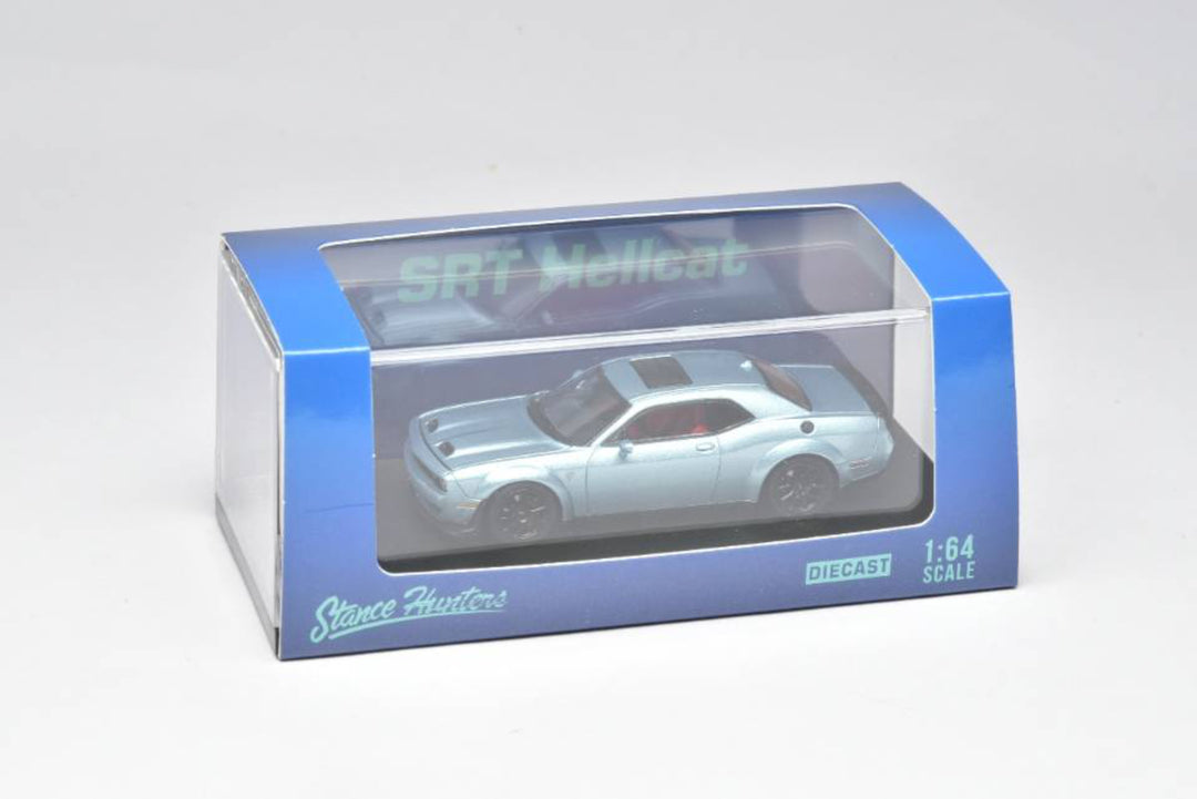 [Preorder] Stance Hunters 1:64 Dodge Challenger SRT Hellcat - Ice Blue