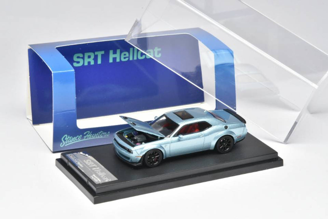 [Preorder] Stance Hunters 1:64 Dodge Challenger SRT Hellcat - Ice Blue