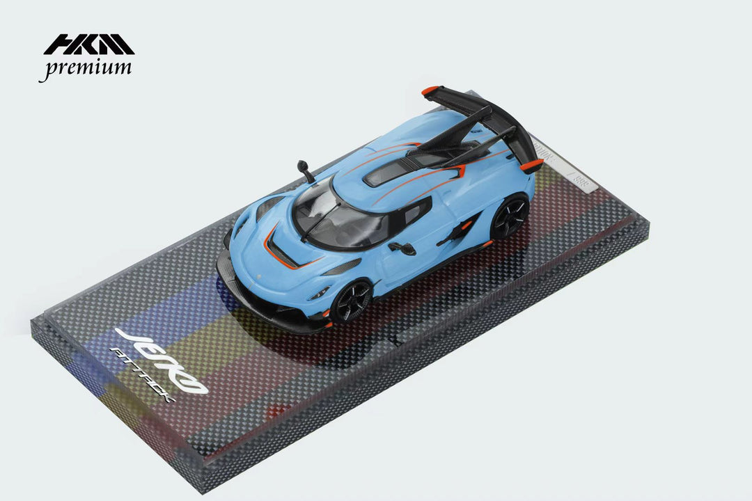 [Preorder] HKM Premium 1:64 Koenigsegg Jesko Attack - Sky Blue (2 Versions)
