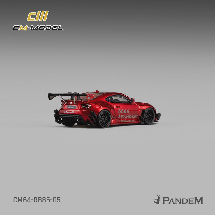 [Preorder] CM Model 1:64 Toyota GT86 Pandem Widebody V3.5 Metallic red CM64-RB86-05