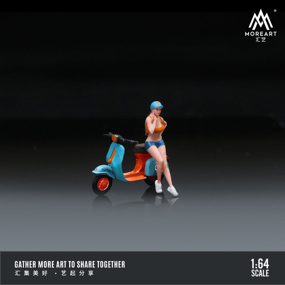 [Preorder] MoreArt 1:64 Gulf Pedal Motocycle Doll