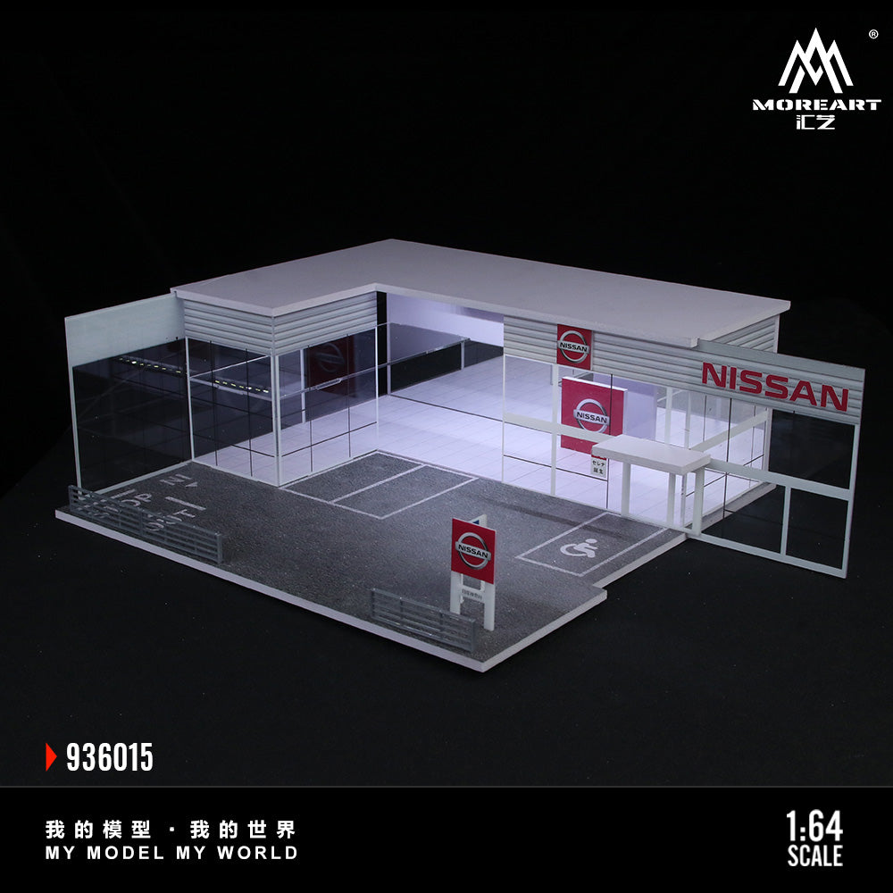 [Preorder] MoreArt 1:64 TWO-LAYER ASSEMBLY SHOWROOM NISSAN SHOP MO936015