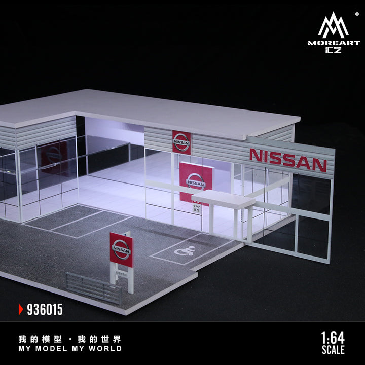 [Preorder] MoreArt 1:64 TWO-LAYER ASSEMBLY SHOWROOM NISSAN SHOP MO936015