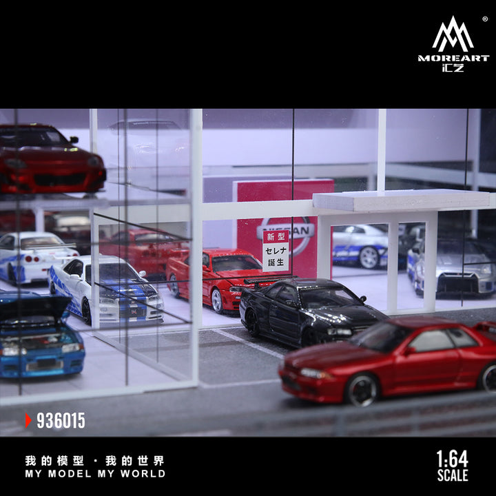 [Preorder] MoreArt 1:64 TWO-LAYER ASSEMBLY SHOWROOM NISSAN SHOP MO936015