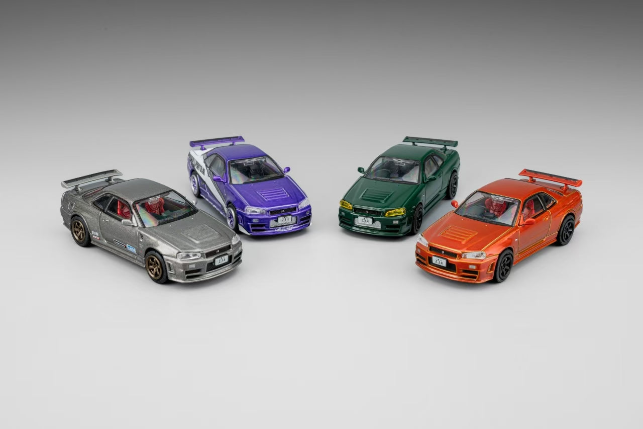 R34ページ DM Model 1:64 Nissan R34 Hanging Card Board (6 Colors) – Horizon