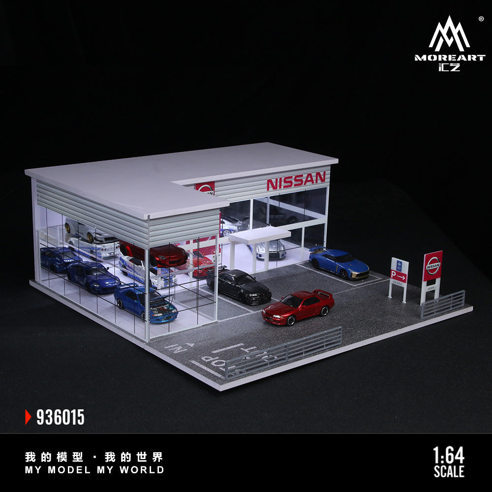[Preorder] MoreArt 1:64 TWO-LAYER ASSEMBLY SHOWROOM NISSAN SHOP MO936015