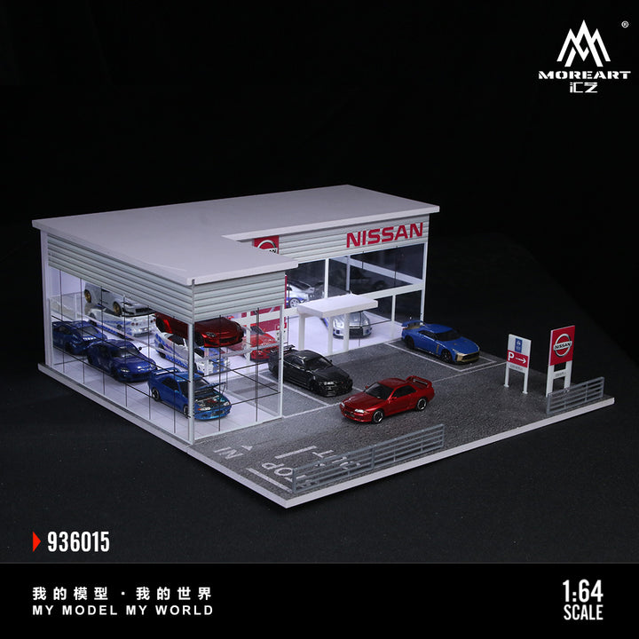 [Preorder] MoreArt 1:64 TWO-LAYER ASSEMBLY SHOWROOM NISSAN SHOP MO936015