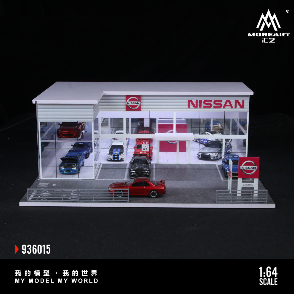 [Preorder] MoreArt 1:64 TWO-LAYER ASSEMBLY SHOWROOM NISSAN SHOP MO936015