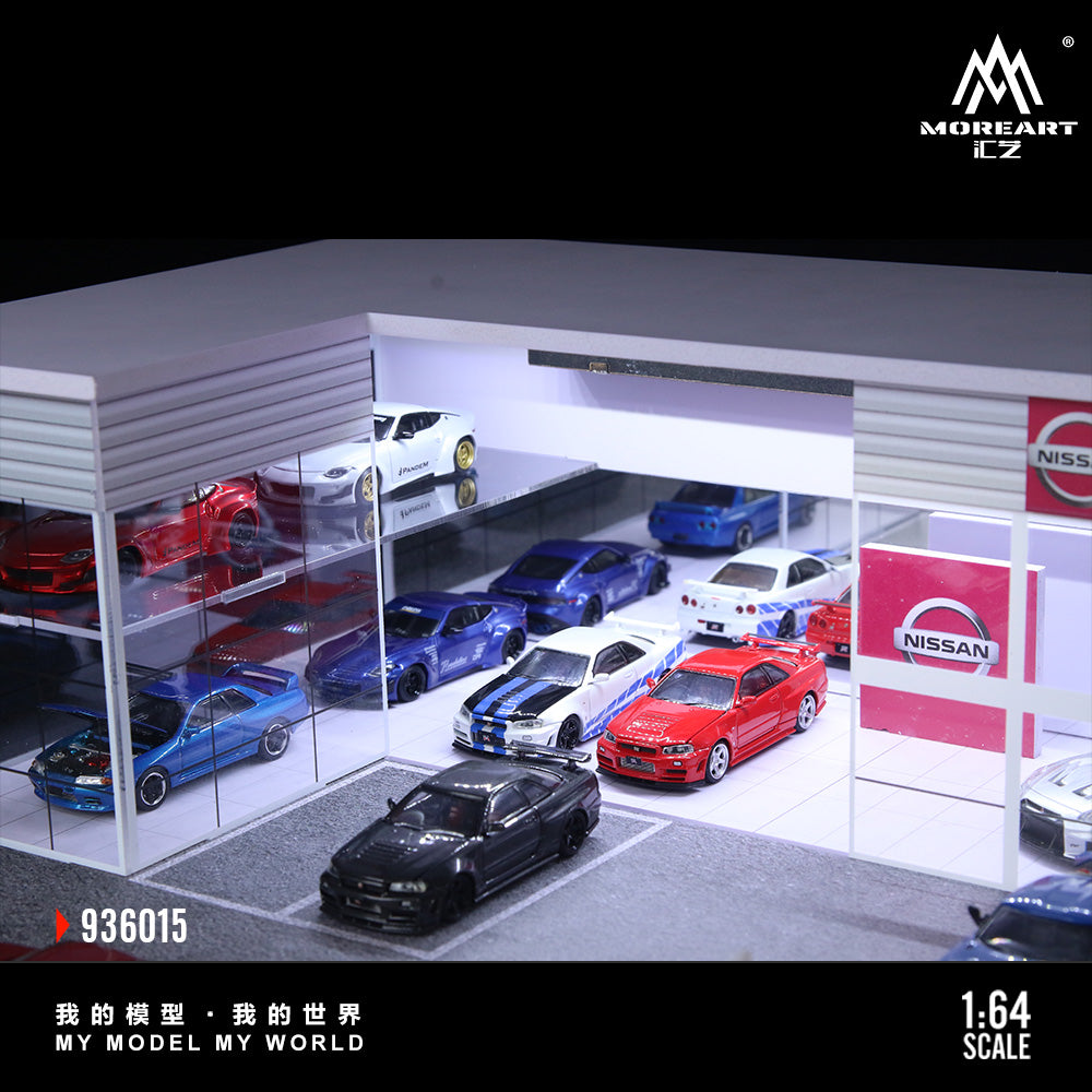 [Preorder] MoreArt 1:64 TWO-LAYER ASSEMBLY SHOWROOM NISSAN SHOP MO936015