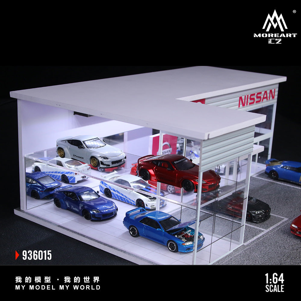 [Preorder] MoreArt 1:64 TWO-LAYER ASSEMBLY SHOWROOM NISSAN SHOP MO936015