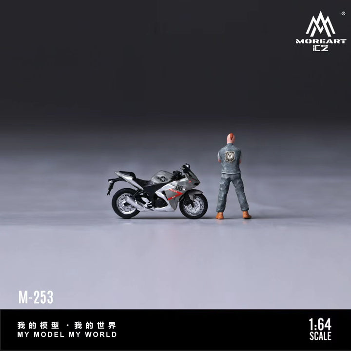 [Preorder] MoreArt 1:64 Air Force Grey Motorcycle Figure Set MO222253