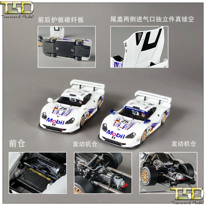 [Preorder] Transcend model 1:64 Porsche 911 GT1 24h LeMans 1997 (2 Versions)
