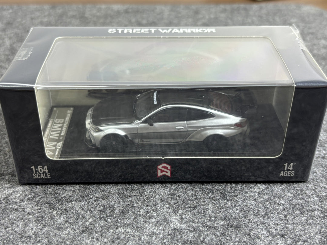 [Preorder] Street Weapon 1:64 BMW G82 M4 Wide-Body Modified - Alexander Silver Carbon Cap