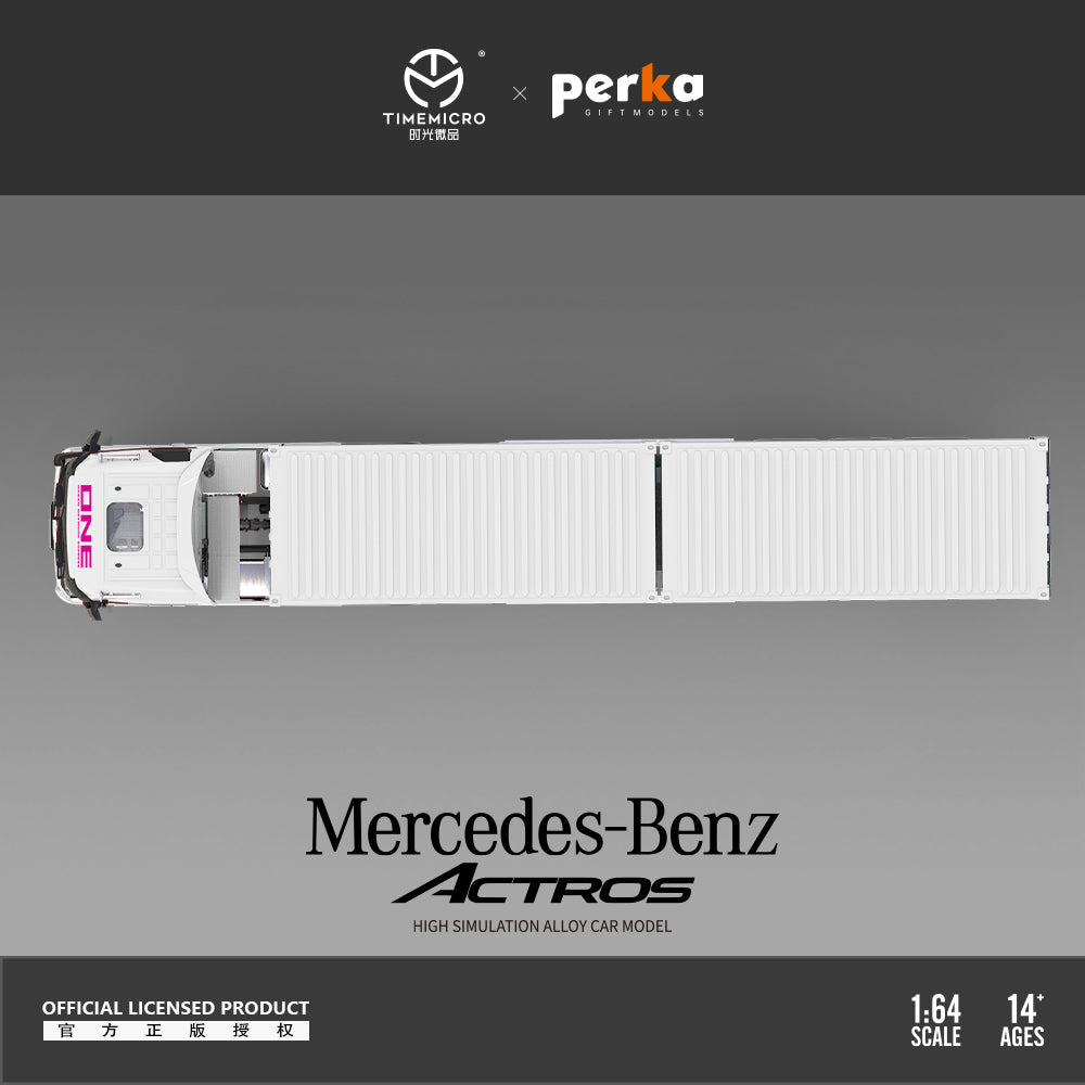 [Preorder] TimeMicro + Perka 1:64 Mercedes-Benz Actros Container Truck (2 Versions)