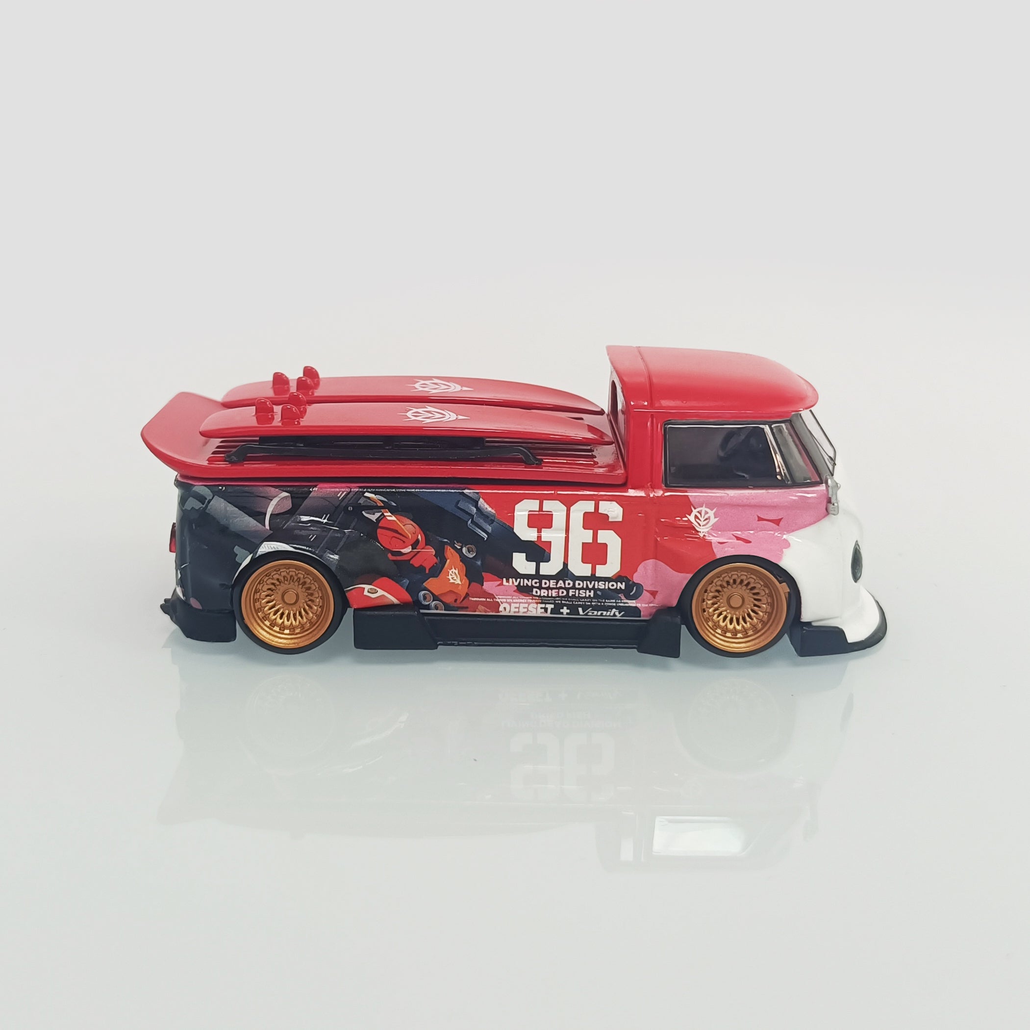 4R-791 LMLF Model 1/64 フォルクスワーゲン T1 RWB LMLF Model 1:64 Volkswagen T1 Widebody Pickup Truck - #96 livery