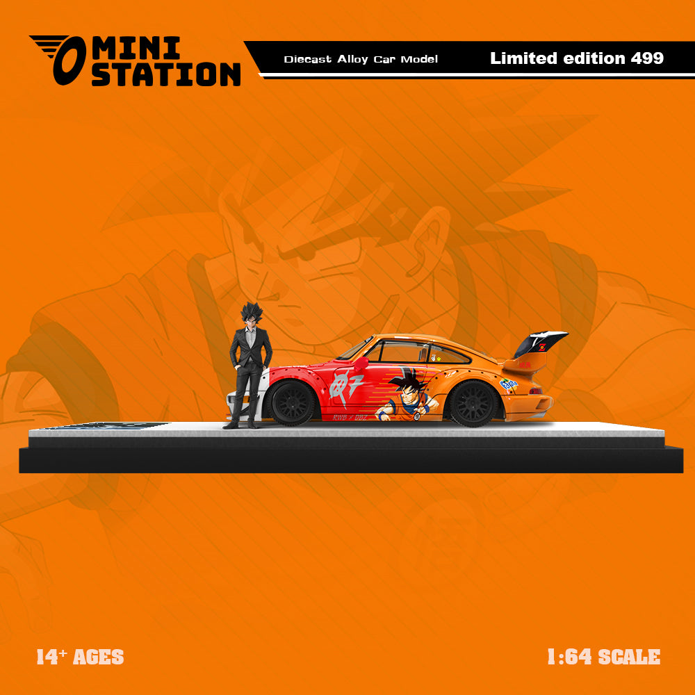 最終価格 ポルシェ RWB 964 ドラゴンボールZ 孫悟空フィギュア付き Mini Station 1:64 Porsche RWB 964 DragonBall Z – Horizon Diecast