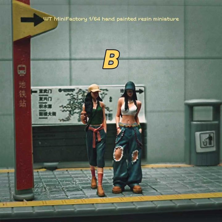 [Preorder] WT Minifactory 1:64 Tall Girl In Baseball Cap Duo WT2025081914 (2 Versions)