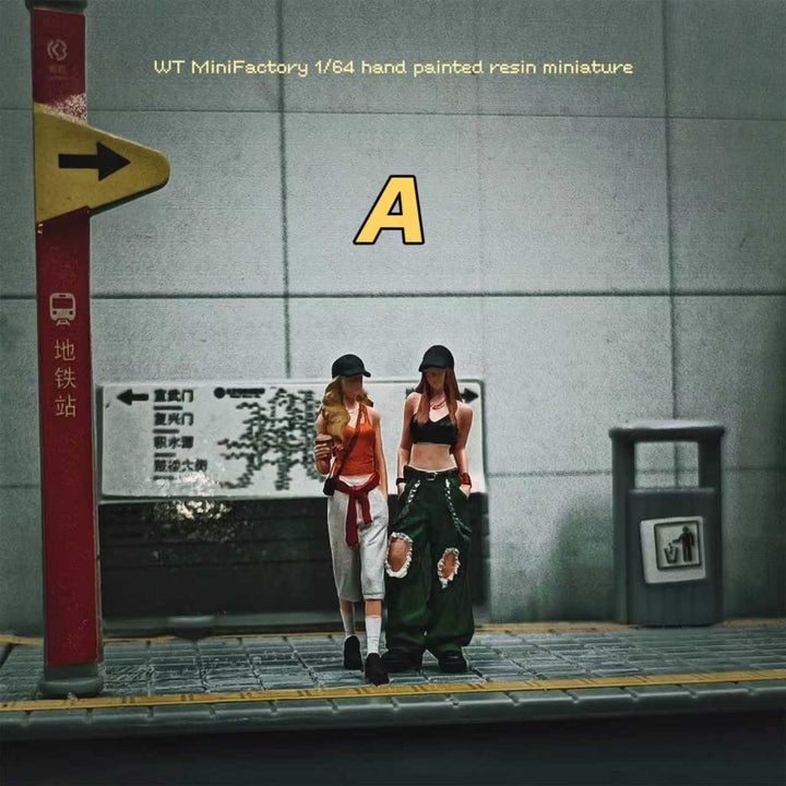 [Preorder] WT Minifactory 1:64 Tall Girl In Baseball Cap Duo WT2025081914 (2 Versions)