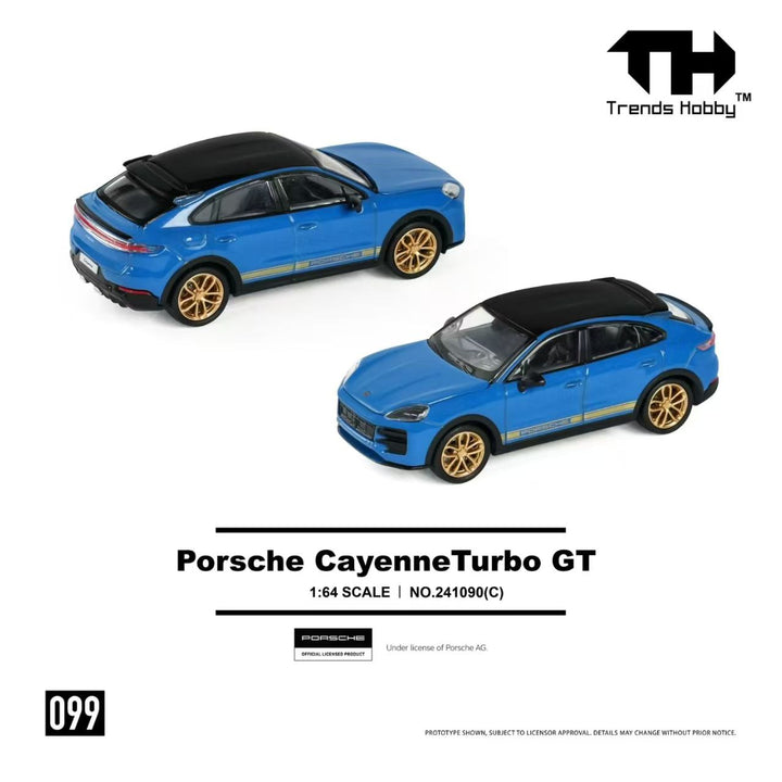 [Preorder] Trends Hobby 1:64 Porsche Cayenne Turbo GT - Blue 241090(C)
