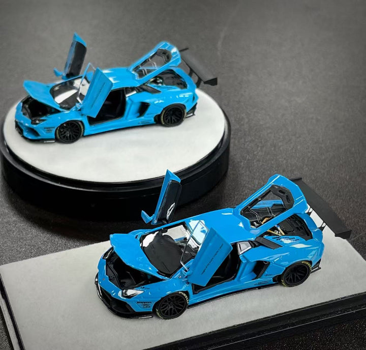 [Preorder] PGM 1:64 LBWK Lamborghini Aventador LP700-4 Blue PGM-640413 (2 Versions)