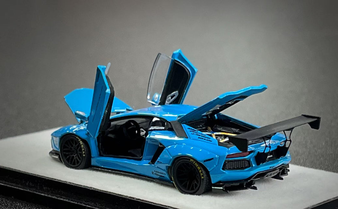 [Preorder] PGM 1:64 LBWK Lamborghini Aventador LP700-4 Blue PGM-640413 (2 Versions)