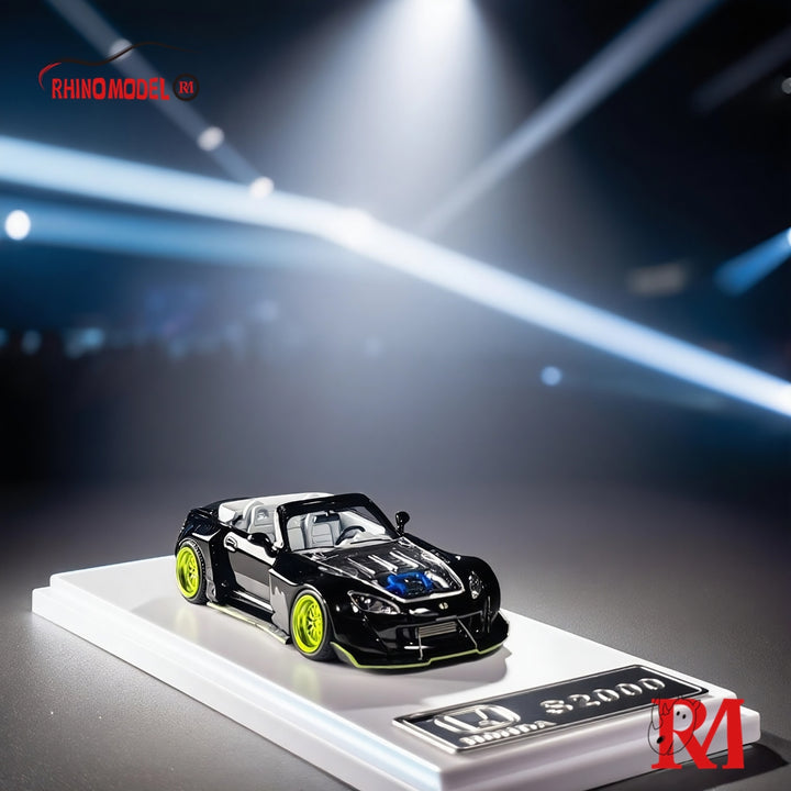 [Preorder] Rhino Model 1:64 Honda S2000 modified wide-body Roadster - Black