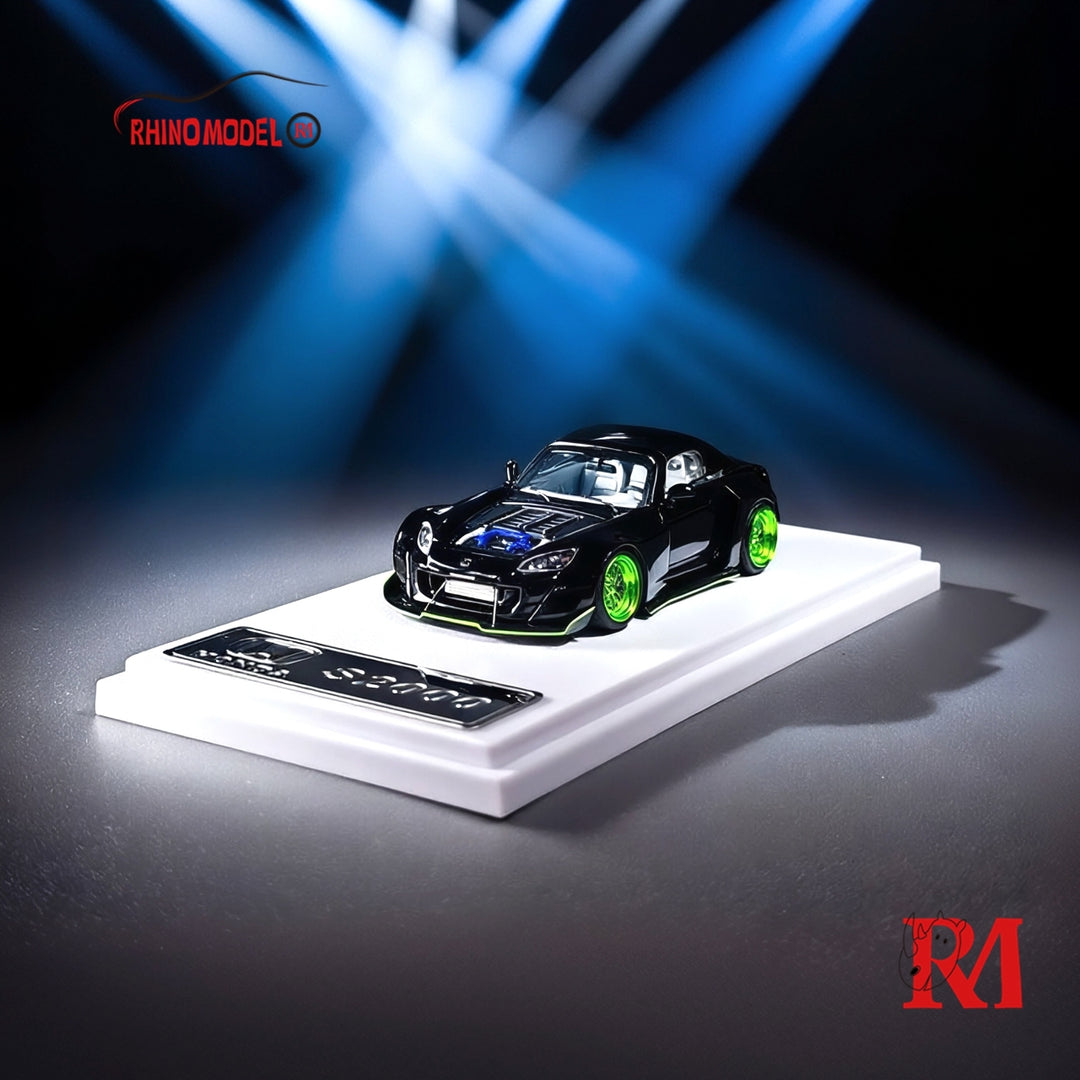 [Preorder] Rhino Model 1:64 Honda S2000 modified wide-body Roadster - Black