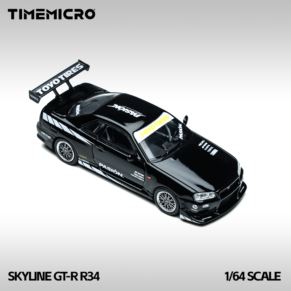 [Preorder] TimeMicro 1:64 Nissan Skyline GTR R34 Black TM800504
