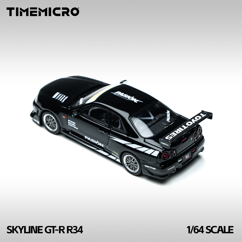 [Preorder] TimeMicro 1:64 Nissan Skyline GTR R34 Black TM800504