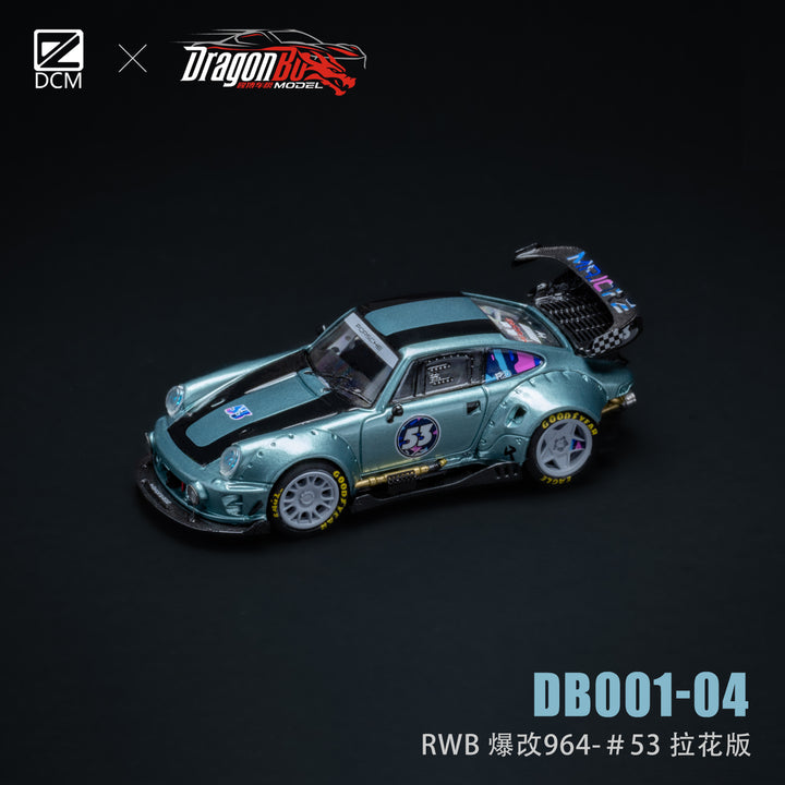 [Preorder] DragonBo Model X DCM 1:64 Porsche RWB964 - #53 Blue