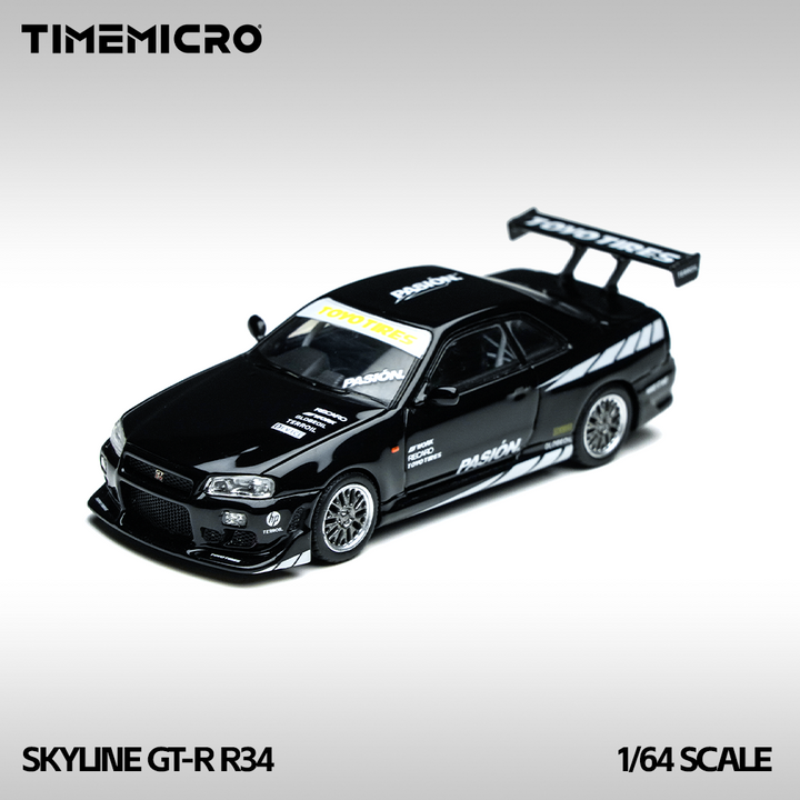 [Preorder] TimeMicro 1:64 Nissan Skyline GTR R34 Black TM800504