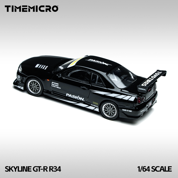 [Preorder] TimeMicro 1:64 Nissan Skyline GTR R34 Black TM800504