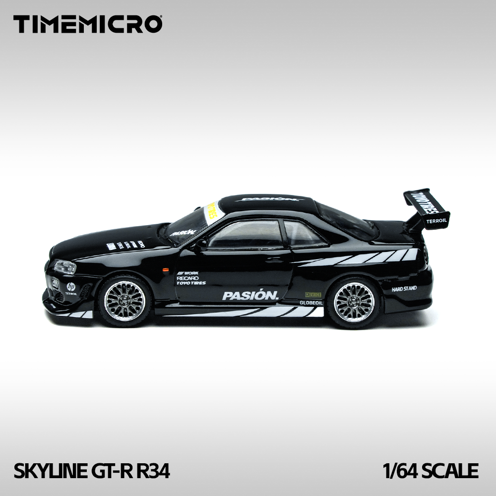 [Preorder] TimeMicro 1:64 Nissan Skyline GTR R34 Black TM800504